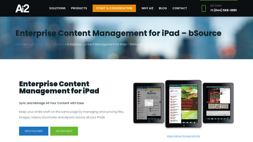 bSource Landing Page