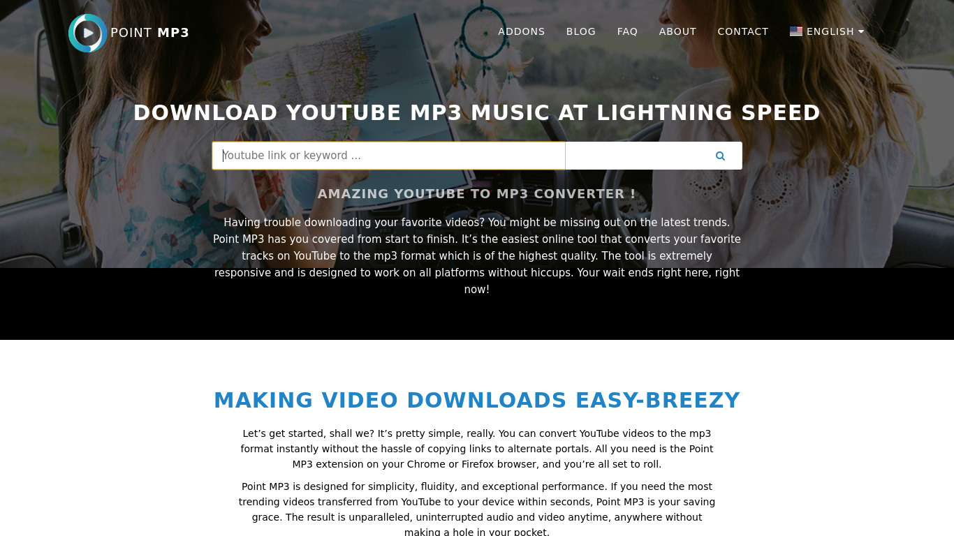 Point MP3 Landing page