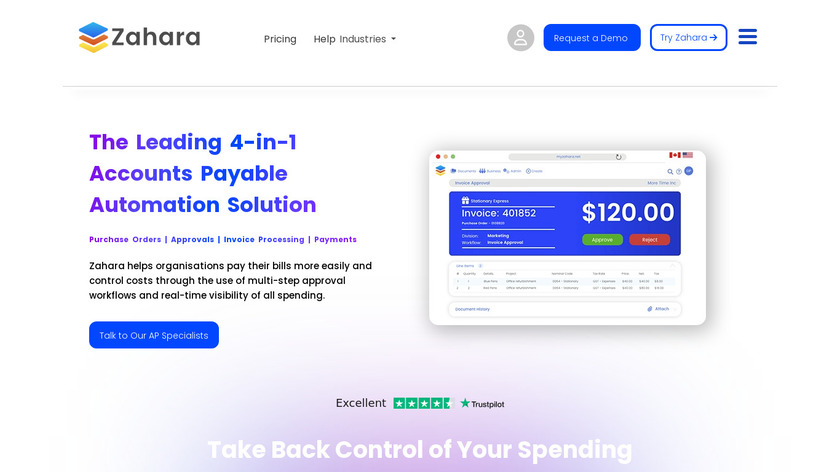Zahara Landing Page