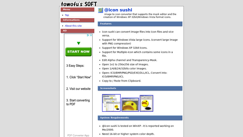 icon sushi Landing Page