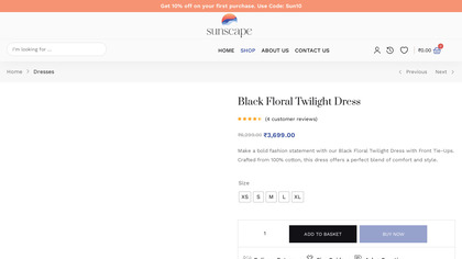 Black Floral Twilight Dress image