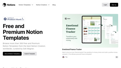 Notions.ws Notion Template Marketplace image