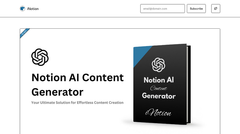 Notion AI Content Generator Landing Page