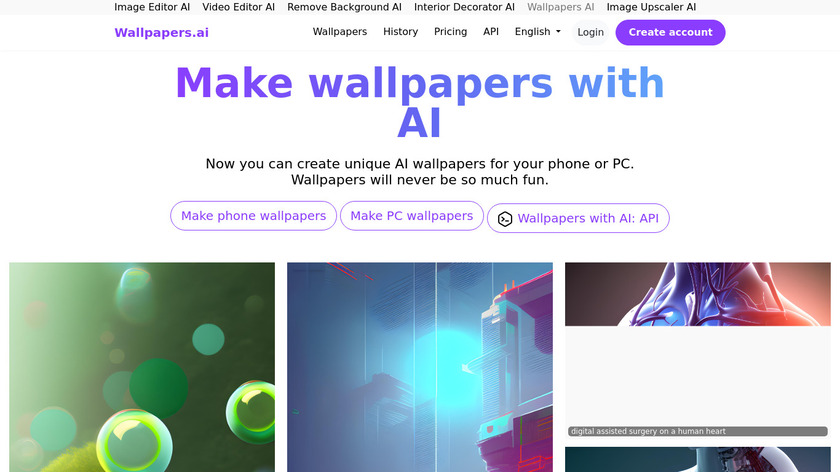 Wallpapers.ai Landing Page