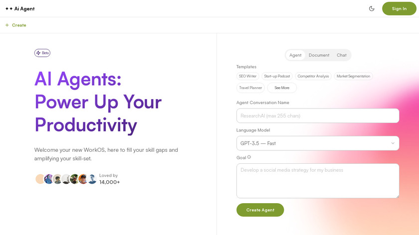 AiAgent.app Landing Page