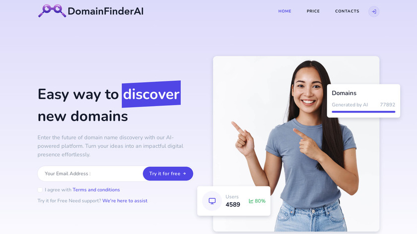 Domain Finder AI Landing Page