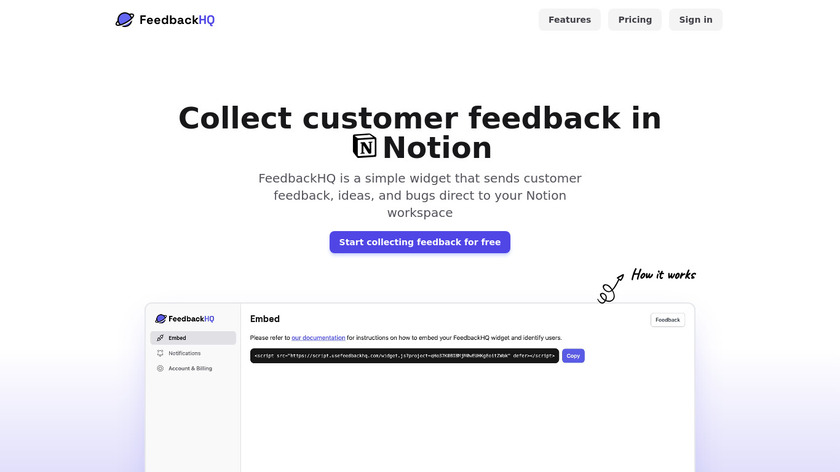FeedbackHQ Landing Page