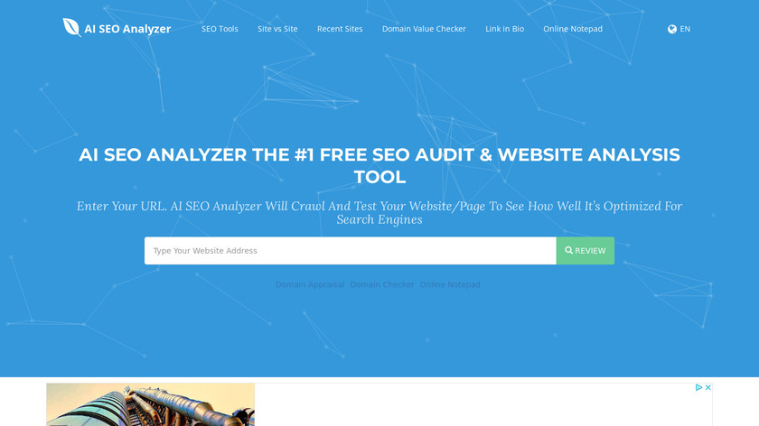 AI SEO Analyzer Landing Page