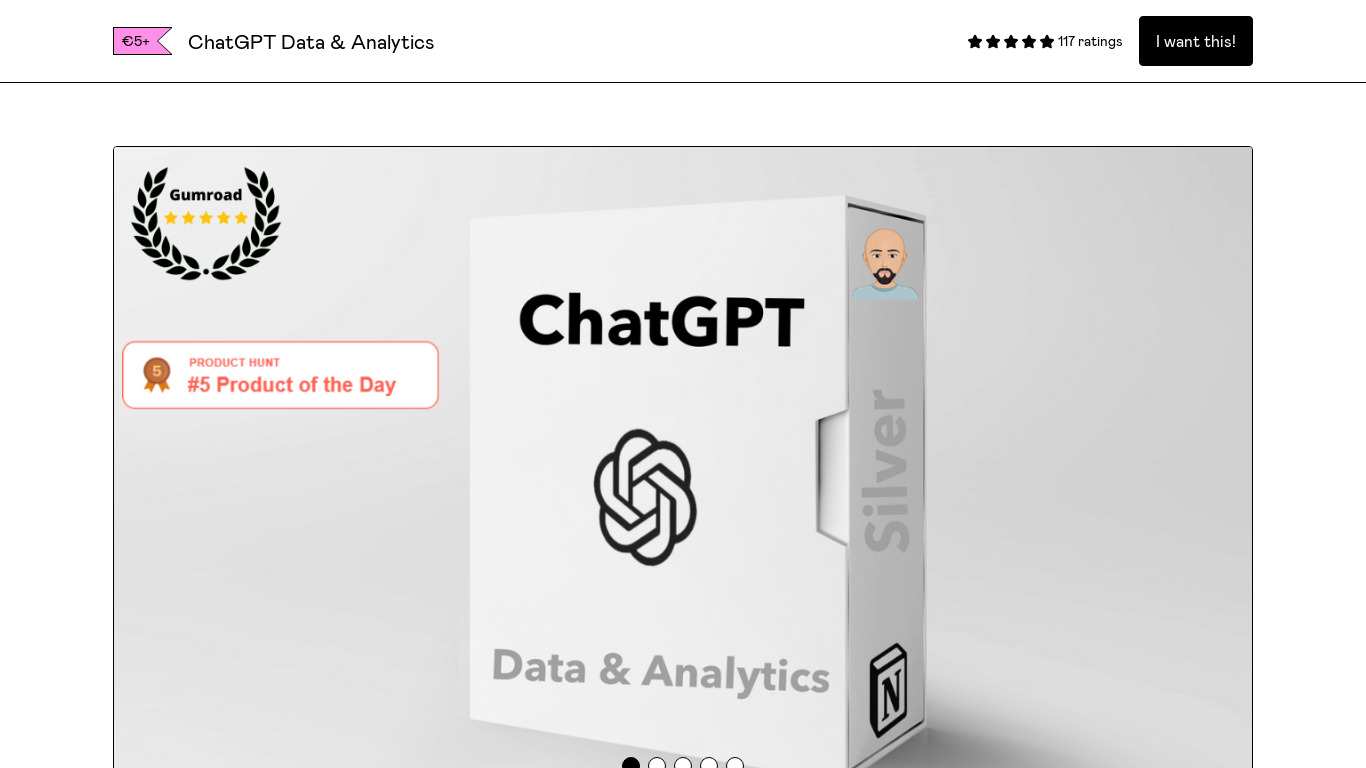 ChatGPT Data & Analytics Landing page