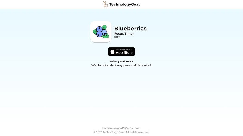 Blueberries Landing Page