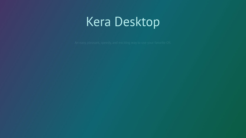 Kera Desktop Landing Page