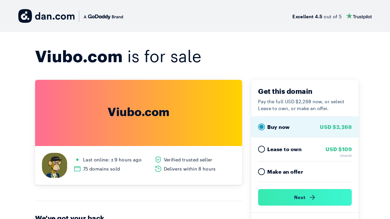 Viubo Landing page