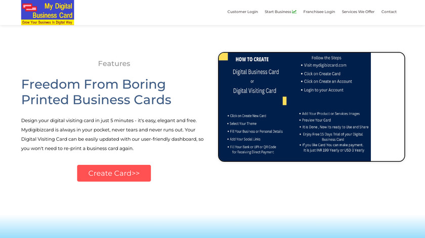 Mydigibizcard Landing Page