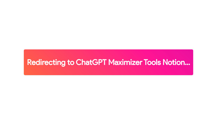 ChatGPT Maximizer Tools Landing Page