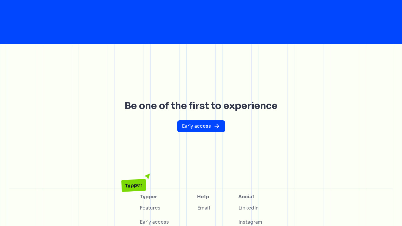 Typper Landing page
