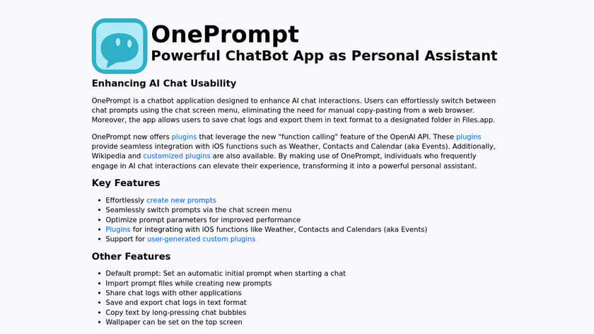 OnePrompt Landing Page