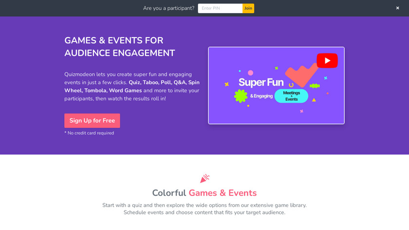 QuizModeOn Landing Page