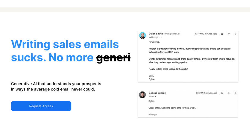 Opnbx.ai Landing Page