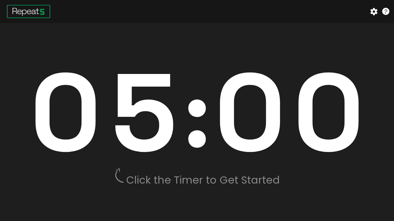Repeat5 Landing page