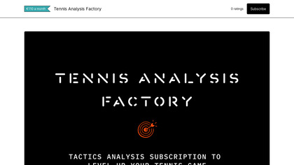 Tennis Analysis Factory image