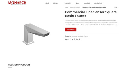 Line Sensor Square Basin Faucet image