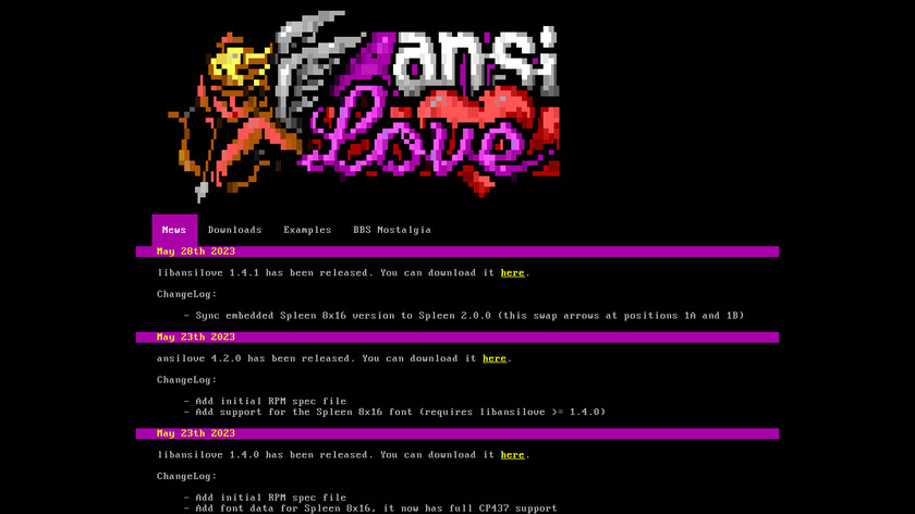 AnsiLove Landing Page