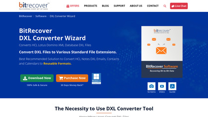 BitRecover DXL Converter Wizard image