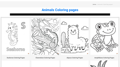 Animals coloring pages for kids image
