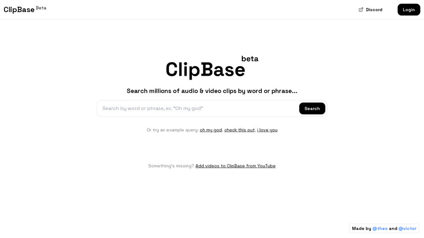 ClipBase Landing Page