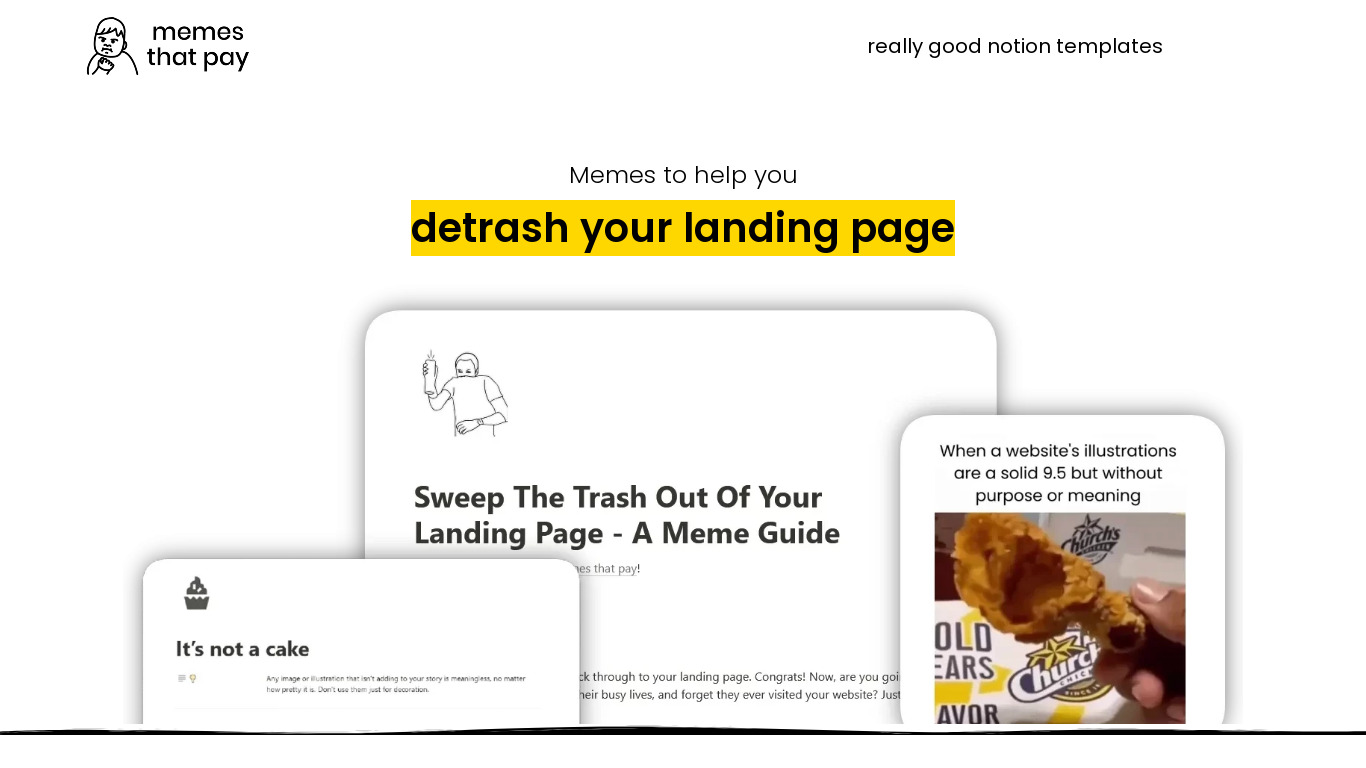 Memes To Detrash Your Landing Page Landing page