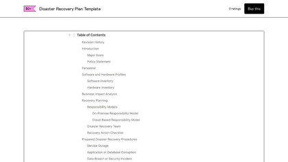 Disaster Recovery Template image