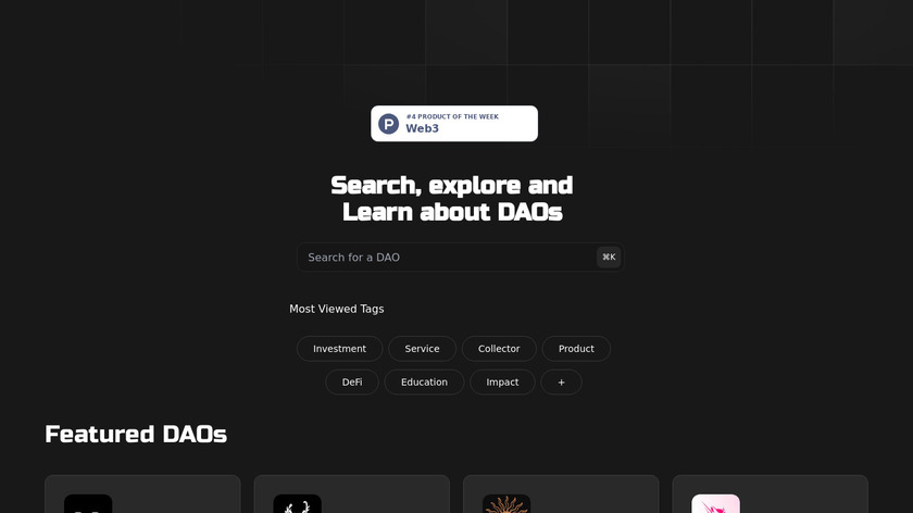 DAOs Spot Landing Page