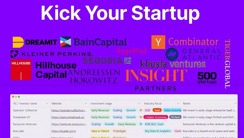 Kick Your Startup Landing Page