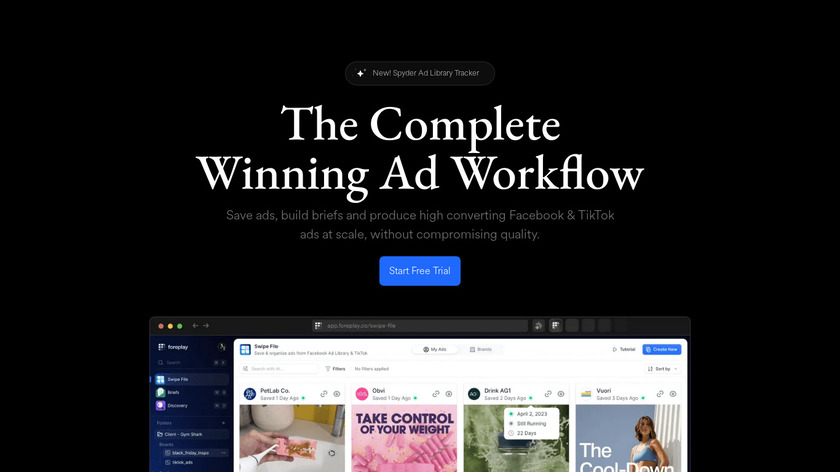 Foreplay V2 Landing Page