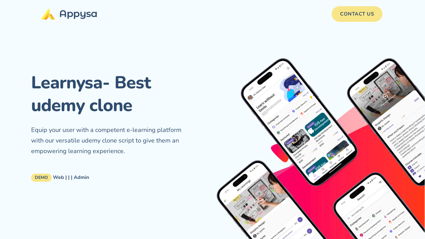 Learnysa Landing page