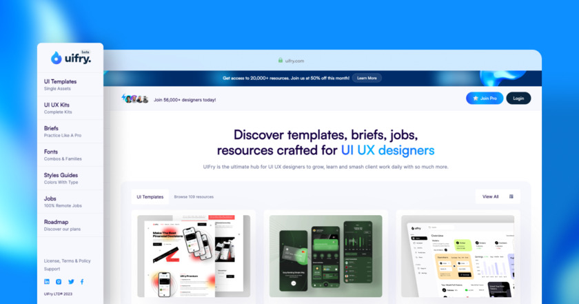 UIFry Landing Page
