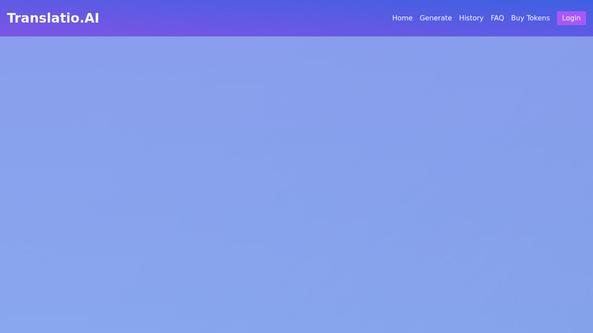 Translatio.AI Landing Page