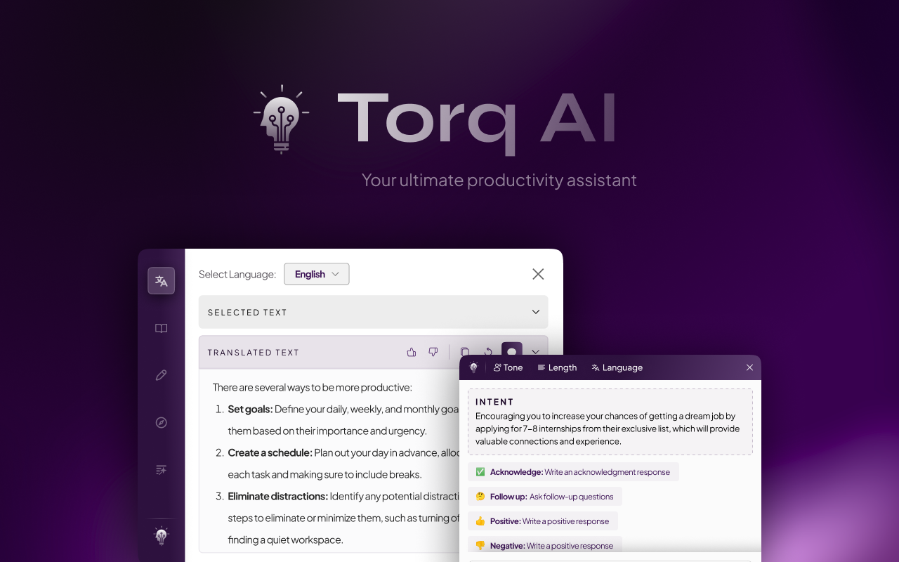 Torq AI Landing page