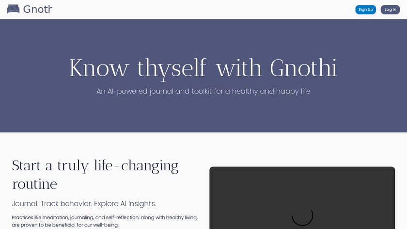 Gnothi Landing Page