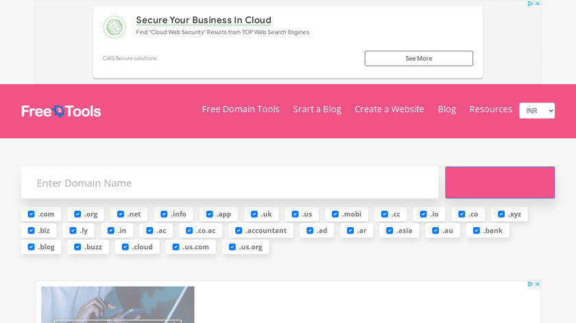 AI Domain Name Free Generator Landing Page