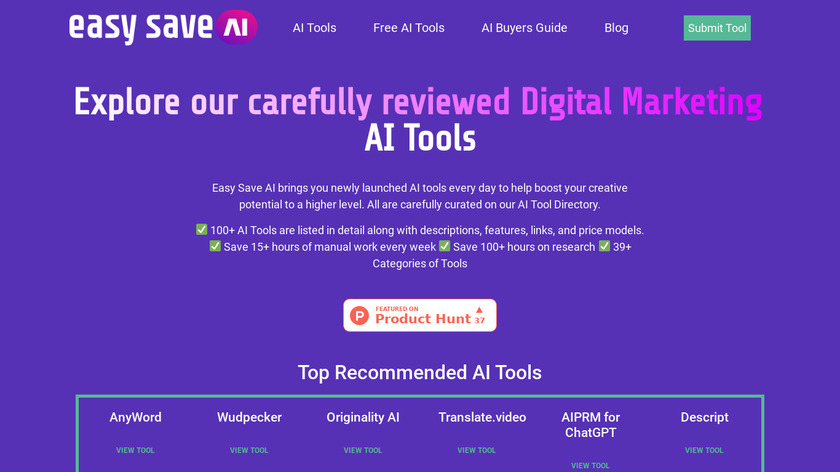 Easy Save AI Landing Page