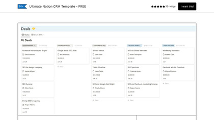 Ultimate CRM for Notion image