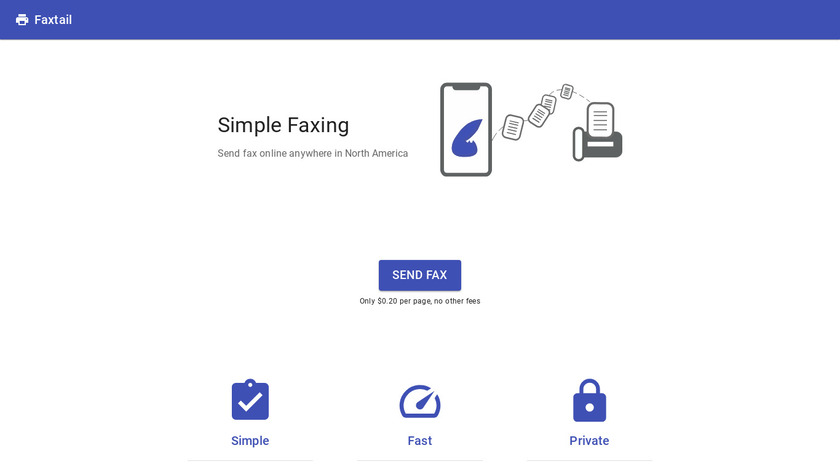 Faxtail Landing Page