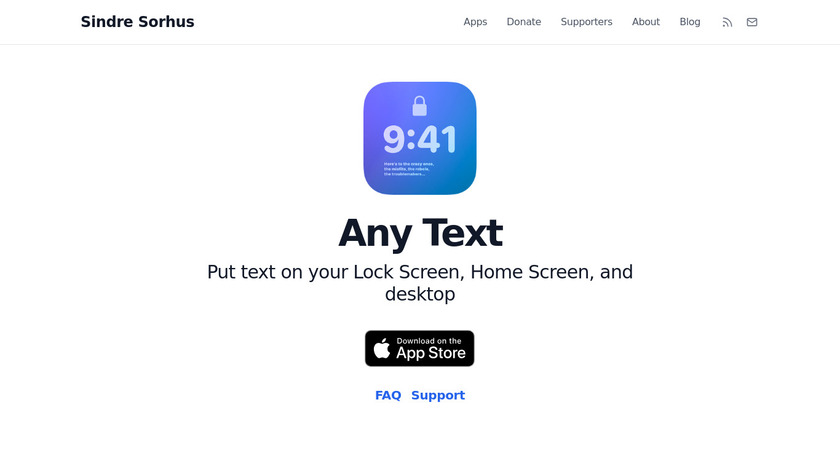 Any Text Landing Page
