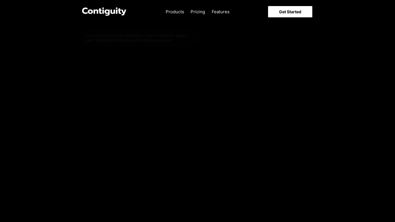 Contiguity Landing page