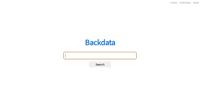 Backdata Landing Page