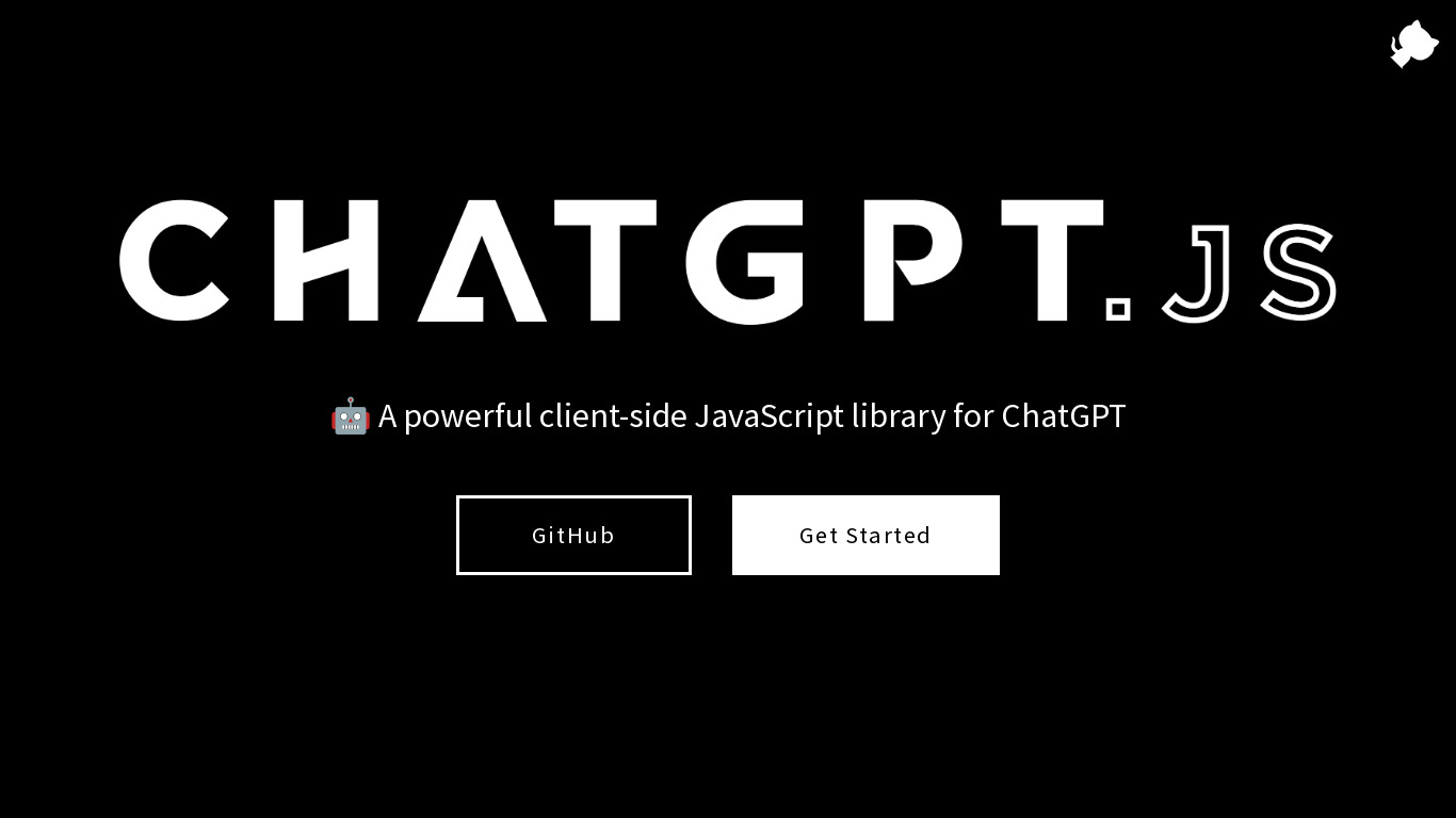 chatgpt.js Landing page