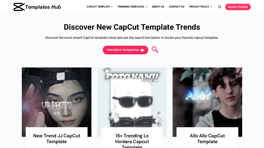 CapCut Template Landing Page