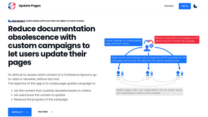 Update Pages - A Confluence application image