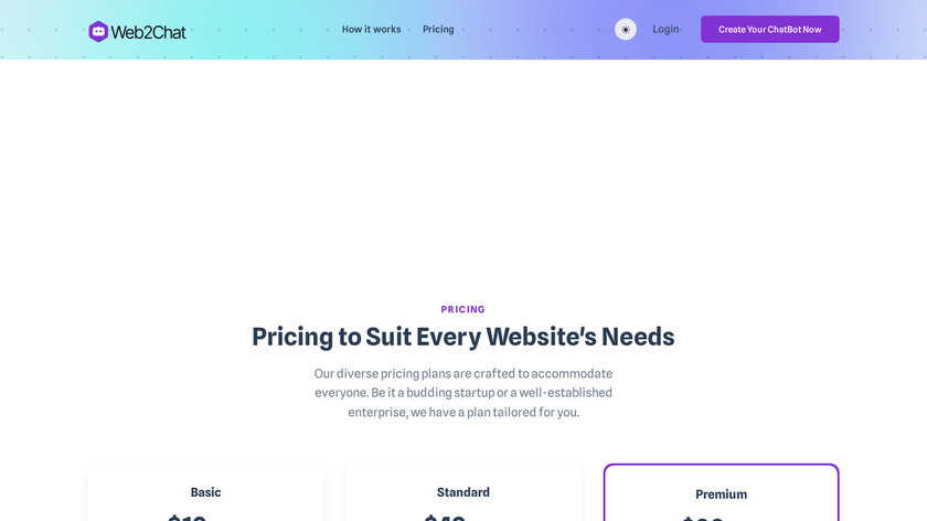 Web2Chat Landing Page
